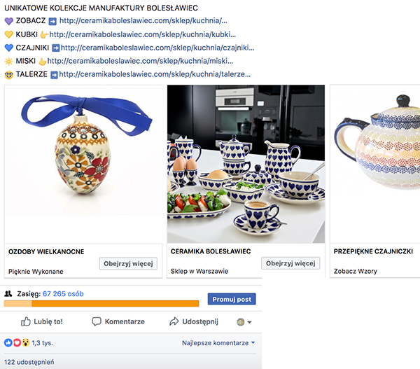 facebook carousel sprzedaz - Facebook
